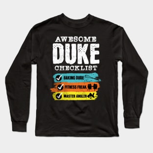 Awesome duke checklist Long Sleeve T-Shirt